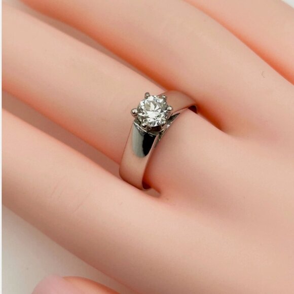 Old European Cut Solitaire Diamond Engagement Ring - Picture 3 of 3